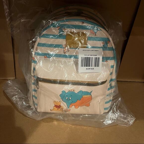 Loungefly Disney Winnie The Pooh Heffalump Stripe Mini Backpack - Picture 6 of 15
